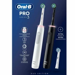 Pro3 Duo Black/White med Timerfunktion & 3 Borsthuvuden