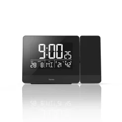 Projektion Plus Charge Digital Klocka med Projektor Svart