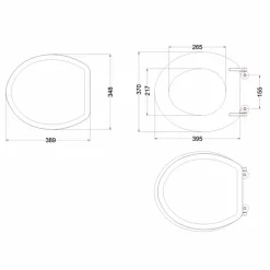P5 Standard 440 mm med Mjukstängande Sits