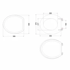 P5 Standard 520 mm med Mjukstängande Sits