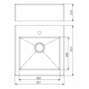 Radius Solid 500 för Kök och Tvättstuga, Rostfri