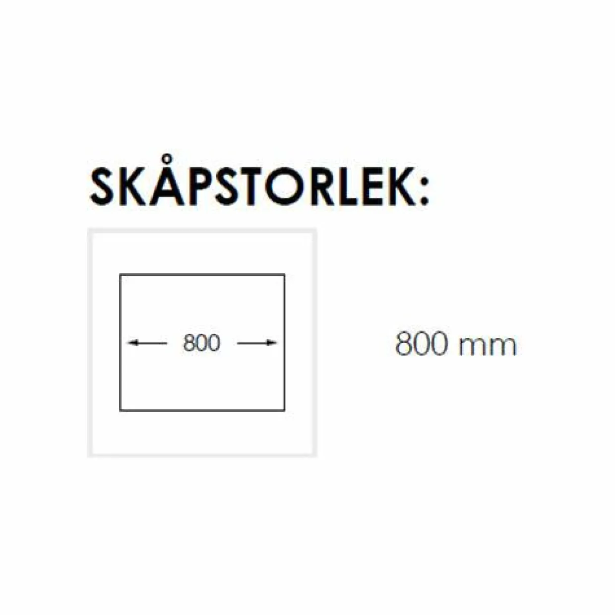 Radius Solid 800 Rostfri Stål Diskho Kök 80cm