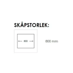 Radius 700 X Rostfri Enkel med Korgventil & Vattenlås