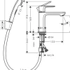 Rebris E 1-grepps 110 med Handdusch och Duschslang 160 cm utan Bottenventil