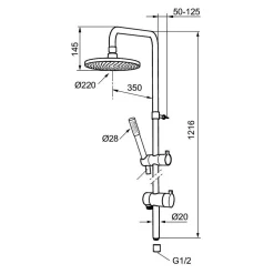 Rexx Shower System S6 Krom