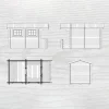 Sandsele 7 m² Fristående Bastuhus med Altan & Glasdörr
