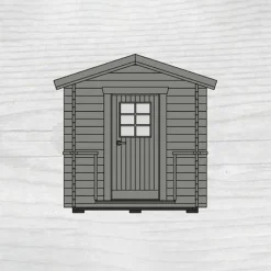 Sandsele 7 m² Fristående Bastuhus med Altan & Glasdörr