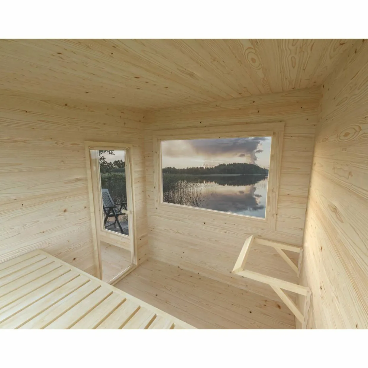 Sanna 13,5 m² Fristående Byggsats med Pulpettak