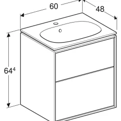 Sense Art Smal Design 60 med 2 Lådor