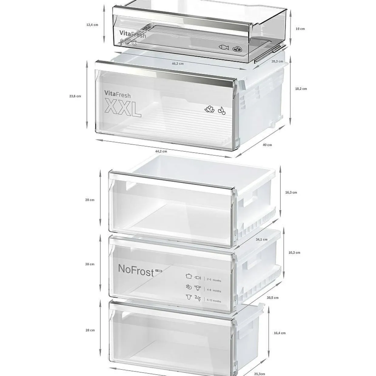 Serie 6 KGN39AIAU Rostfri med LED-Belysning