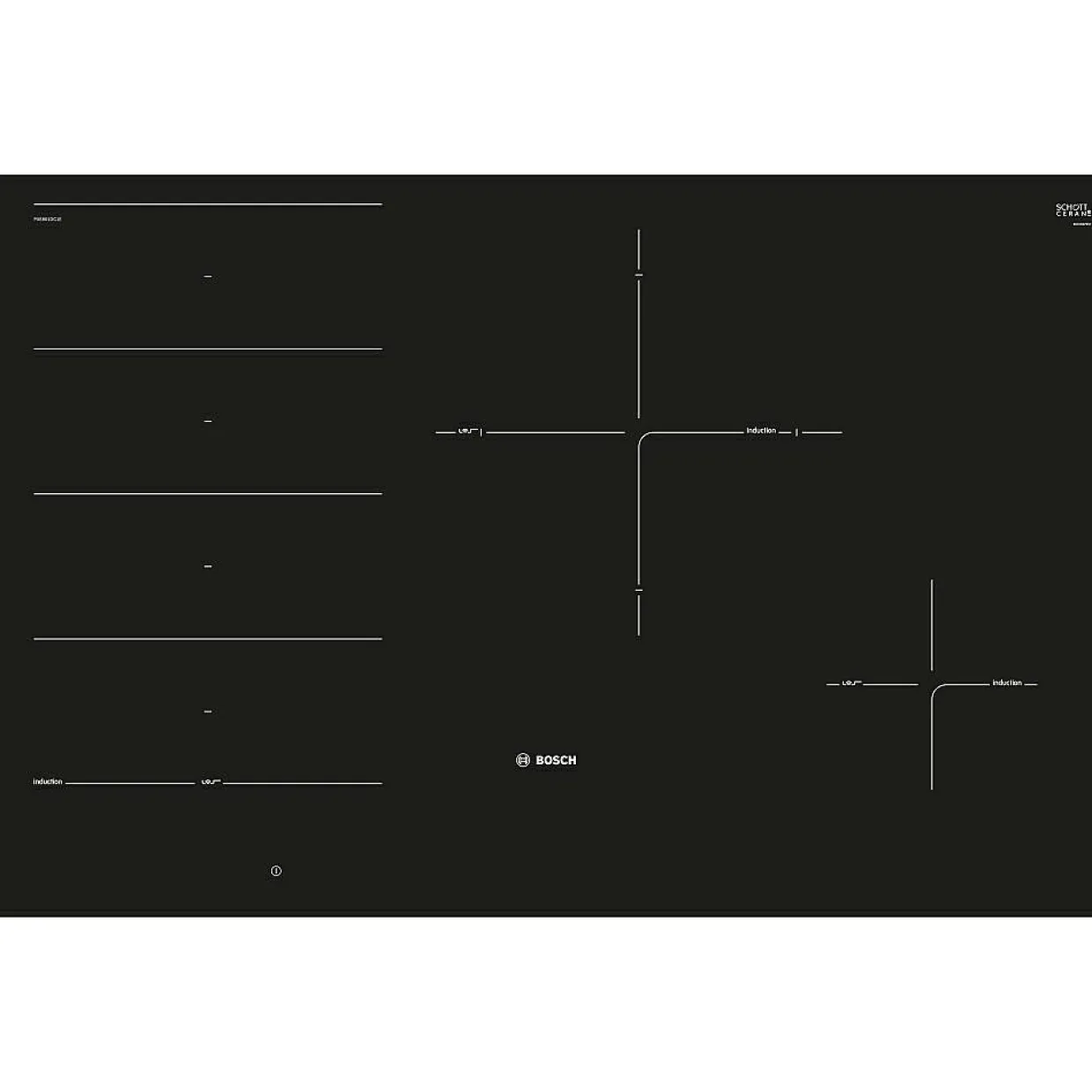 Serie 8 PXE801DC1E Svart 80cm flexzoner