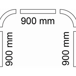 Skena 900x900x900 mm Vit