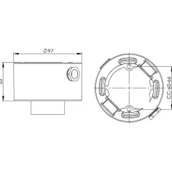 Sockel Ifö Electric Vit IP54 Rak E27