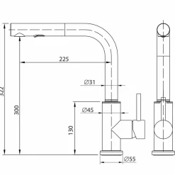 Solid SO-1403 med Utdragbar Pip