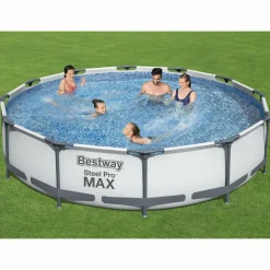 Steel Pro Max Ø3,66m 76cm Stålramspool Ovanmark med Filterpump