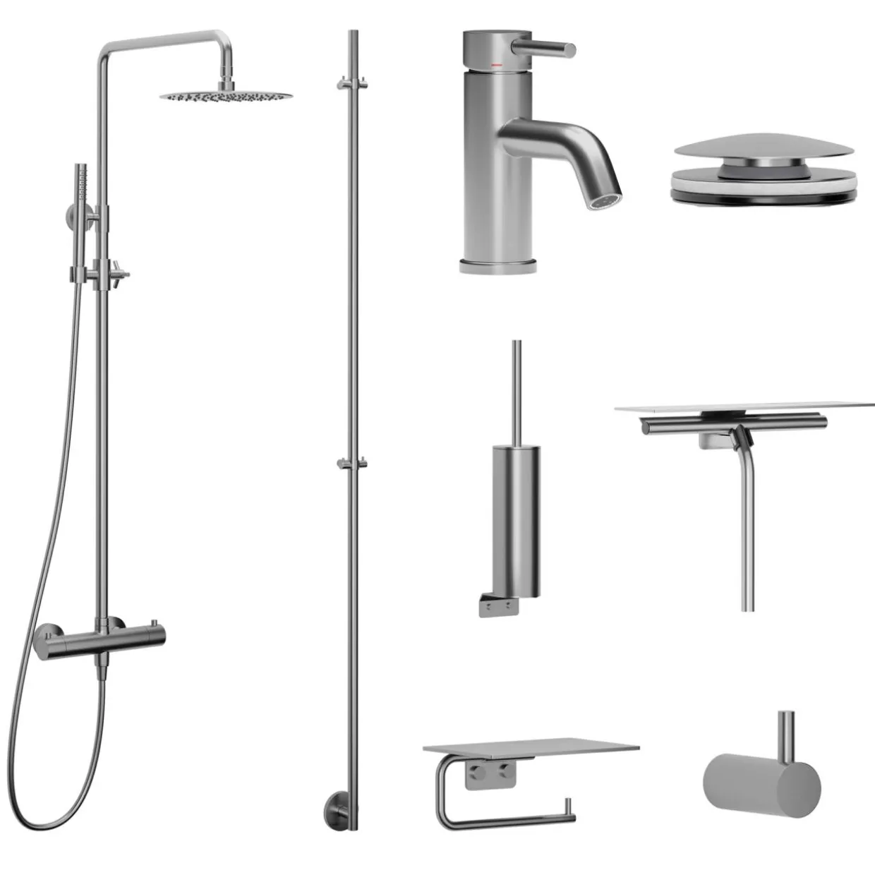 Steel Pleasure 2 med Handdukstork och Accessoarer