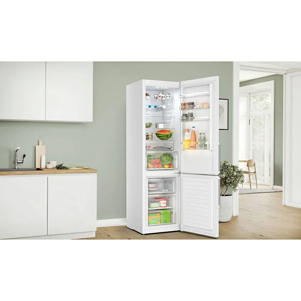 2 st KGN397WCT Serie 4 Vit NoFrost och VitaFresh