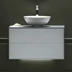 Store 430 Matt Aluminium Badrumslampa