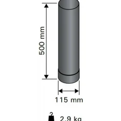 Svart 0,5 m