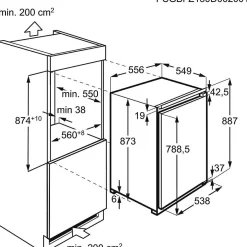 TAB6L88EF med LowFrost-teknik och Frostmatic