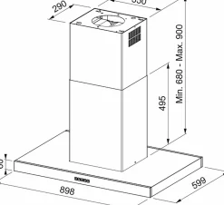 Tale 905 I Vägghängd Matt Svart 900 mm LED Belysning