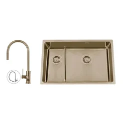 Titan 73 KHX Nickel med Köksblandare Steel Accent D