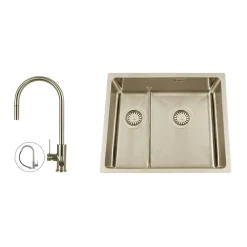 Titan 53 KHX Nickel med Köksblandare Steel Accent D