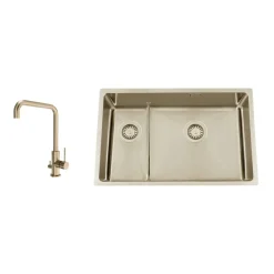 Titan 73 KHX Nickel med Köksblandare Steel Mood D