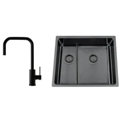 Titan 53 KHX Nickel med Köksblandare Steel Accent Square D