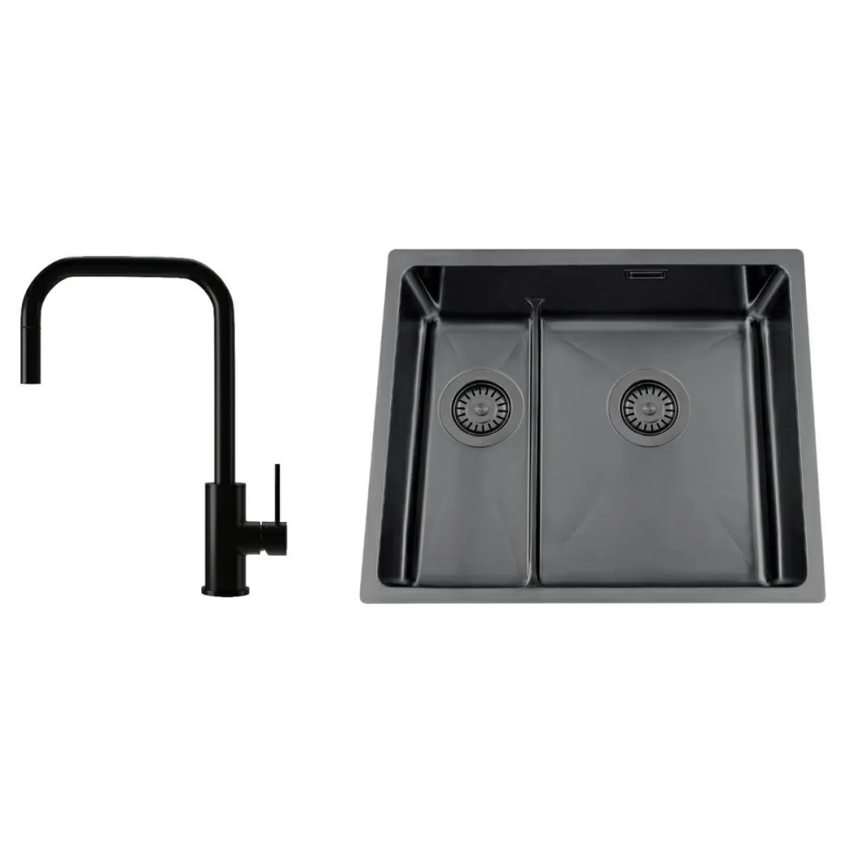 Titan 53 KHX Nickel med Köksblandare Steel Accent Square D