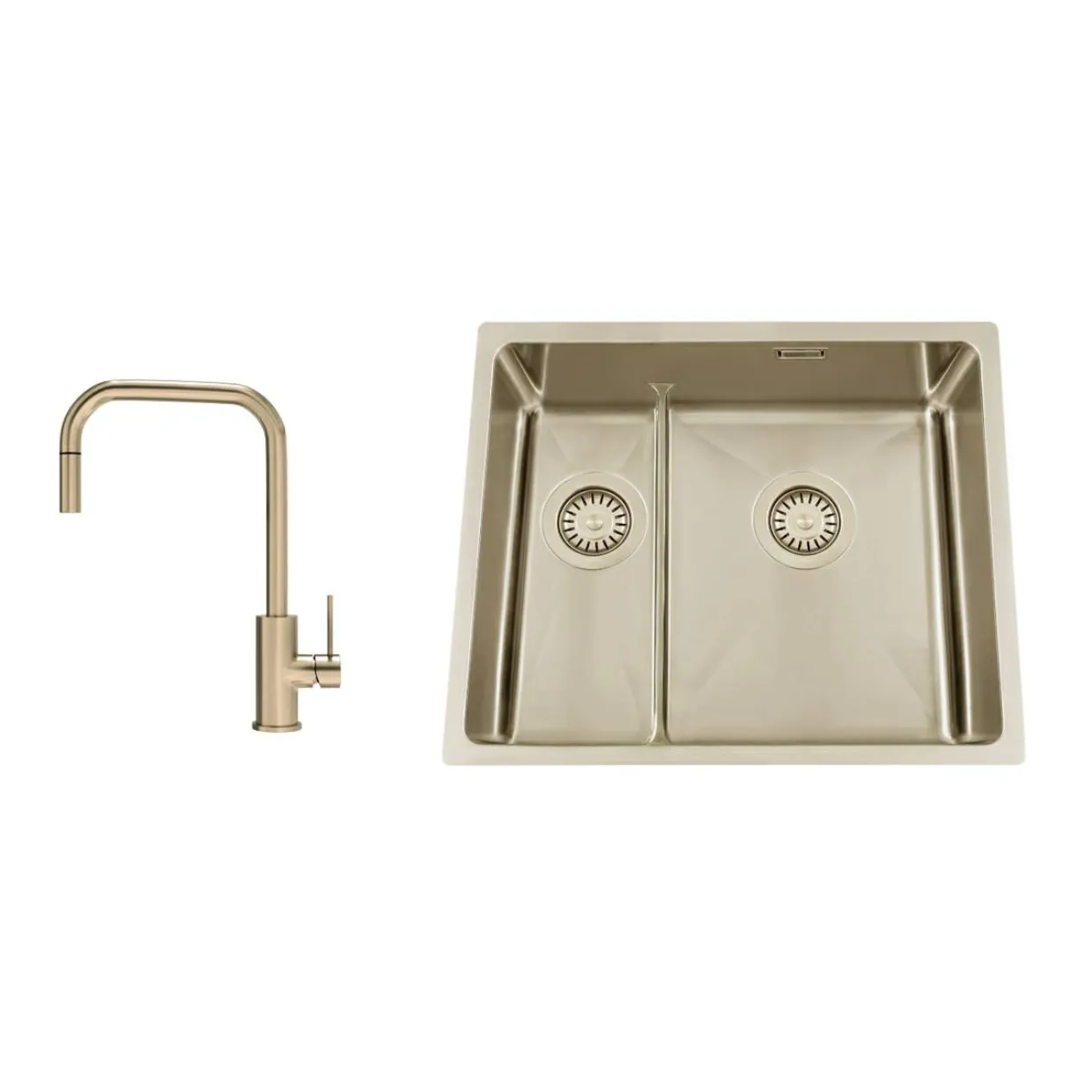 Titan 53 KHX Nickel med Köksblandare Steel Accent Square D