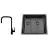 Titan 53 KHX Nickel med Köksblandare Steel Accent Square Shadow