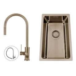 Titan 230 X med Köksblandare Scandtap Steel Accent D