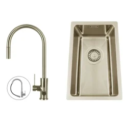 Titan 230 X med Köksblandare Scandtap Steel Accent D