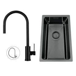 Titan 230 X med Köksblandare Scandtap Steel Accent D