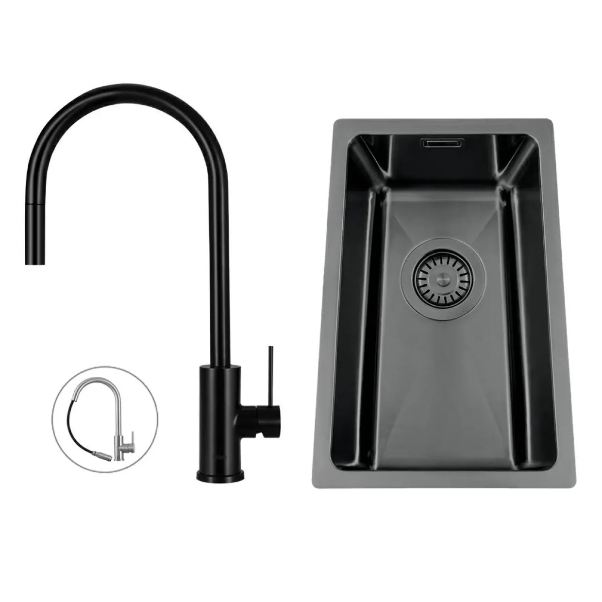 Titan 230 X med Köksblandare Scandtap Steel Accent D