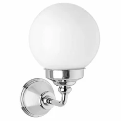 Tradition Krom Badrumslampa Metall/Glas
