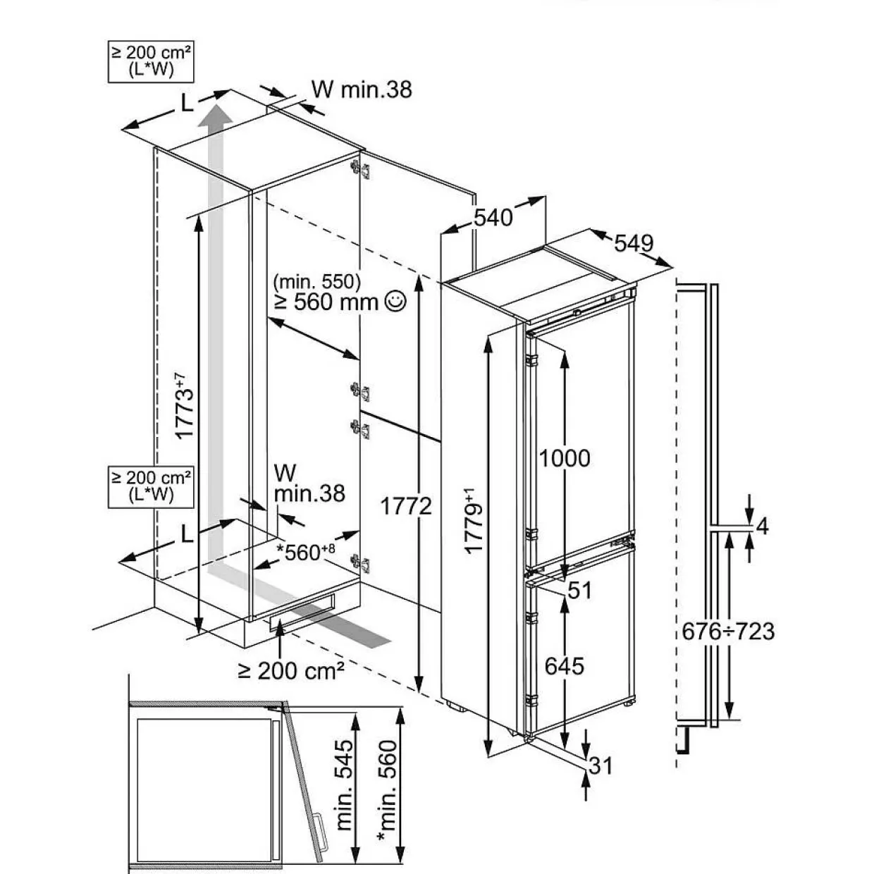 TSC7G181ES med TwinTech No Frost och DynamicAir Teknik