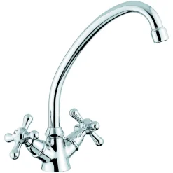 Tvågreppsblandare Nickel Svängbar Pip