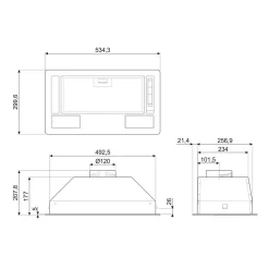 Universal KSG52HE Integrerad Underbyggd Standard Frånluft