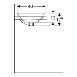 Variform 550 mm Infälld Rektangulärt