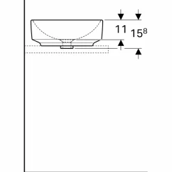 Variform 400 mm Lay-on Runt Utan Bräddavlopp