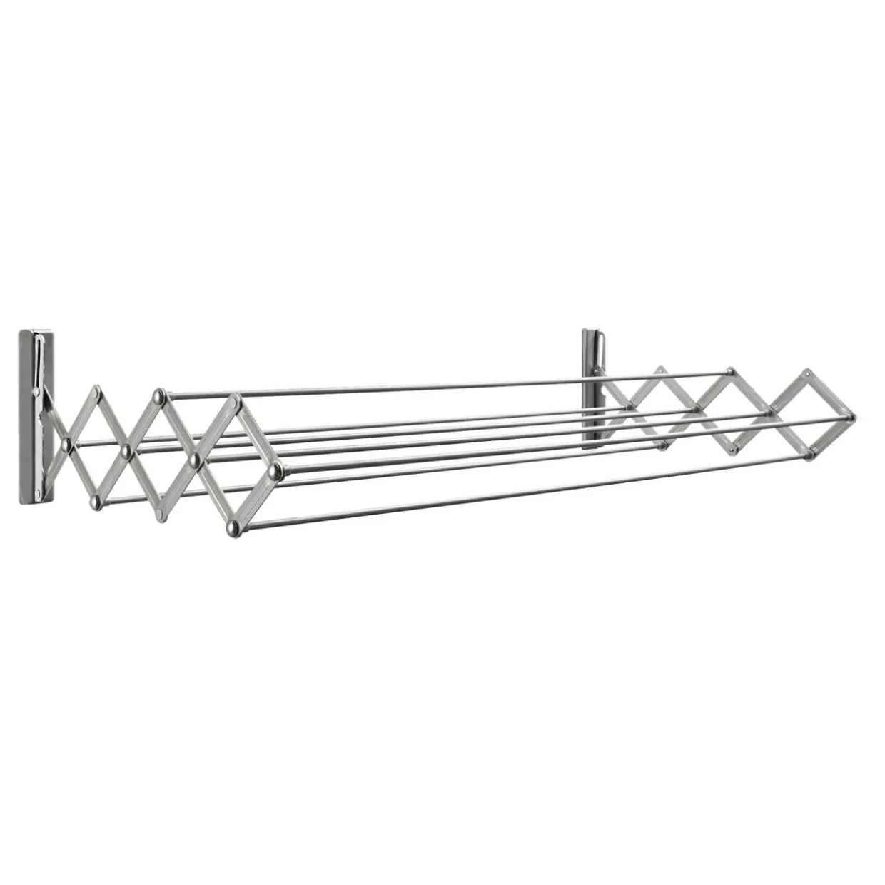 Vägghängd & Hopfällbar 100 cm Stål Silver