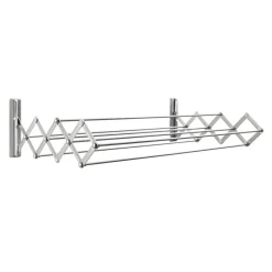 Vägghängd & Hopfällbar 80 cm Stål Silver