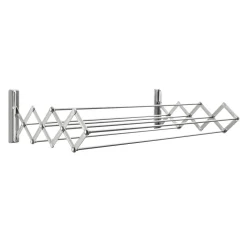 Vägghängd & Hopfällbar 80 cm Stål Silver