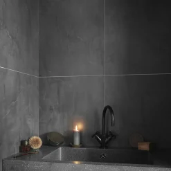 Wall & Water Svart Kalk 60x60