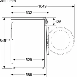 WG44G2ZPDN iQ500 med Kolborstfri Motor
