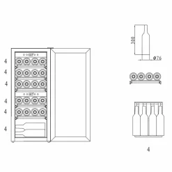 WineExpert 24 Stainless Fristående med Kompressor