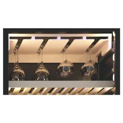 Winemex 145 Svart LED-Belysning 145 Flaskor 3 Zoner