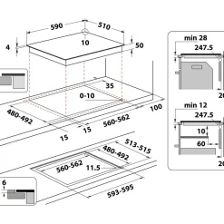 WSQ2160NE Svart Underbyggd med 4 Zoner